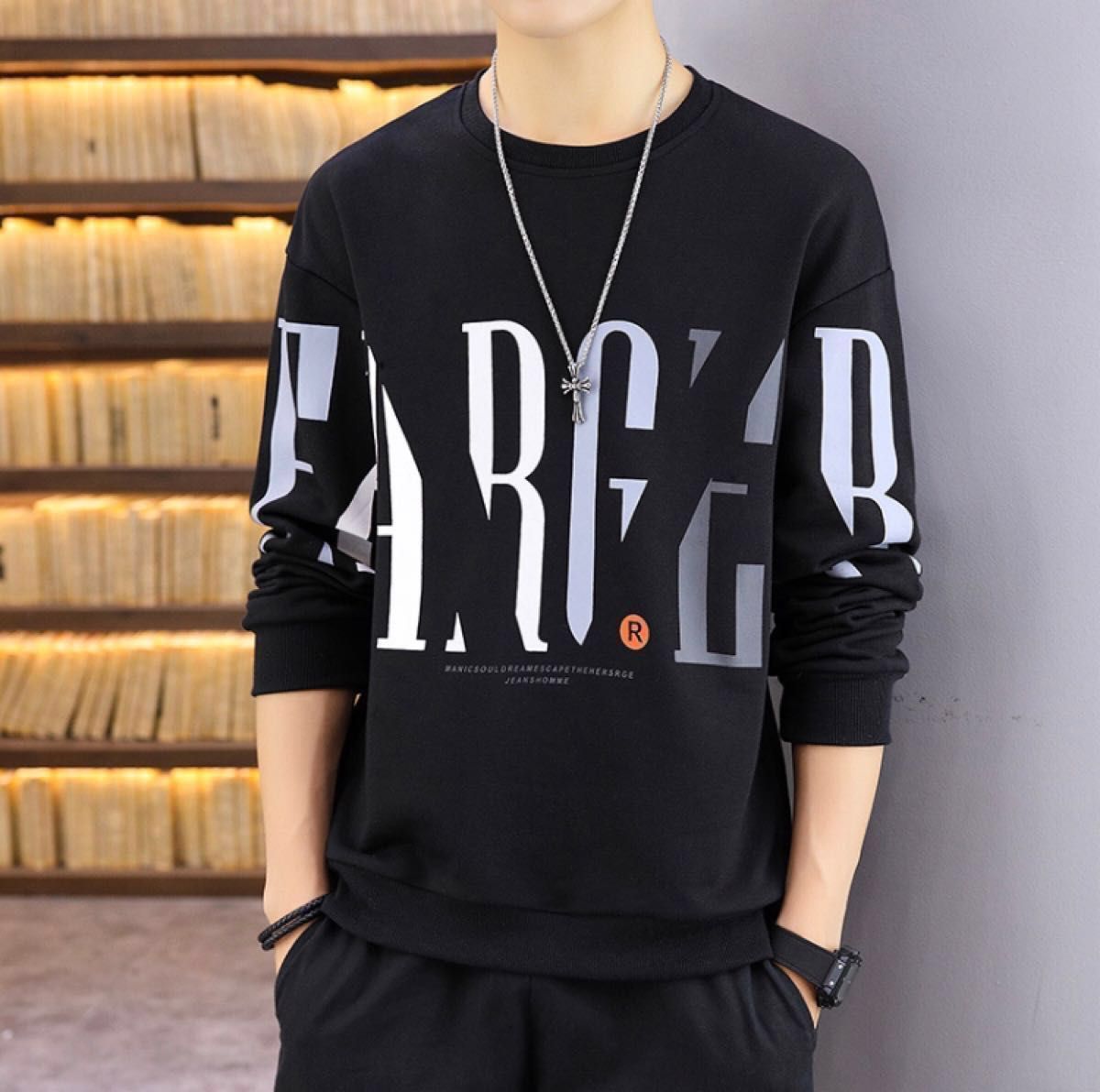 メンズ トレーナー レディース 長袖 薄手 韓国 XL カジュアル ユニセックス Cross charm official store | トレーナー 長袖 オーバーサイズ