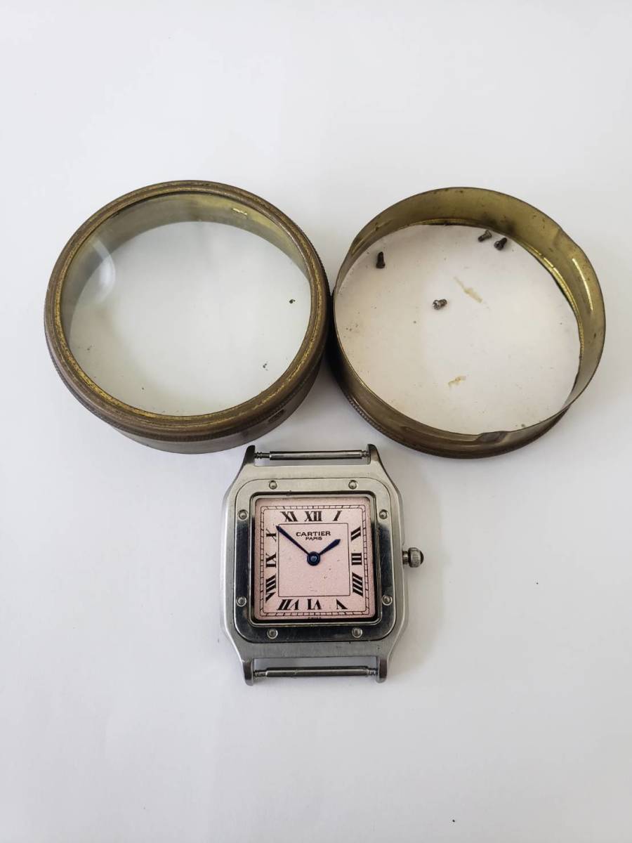 A682 CARTIER カルティエ PARIS SWISS MECANICLE 18K 7703-811 腕時計 時計屋さんより 中古 動作未確認 送料370円 1円スタート_画像1