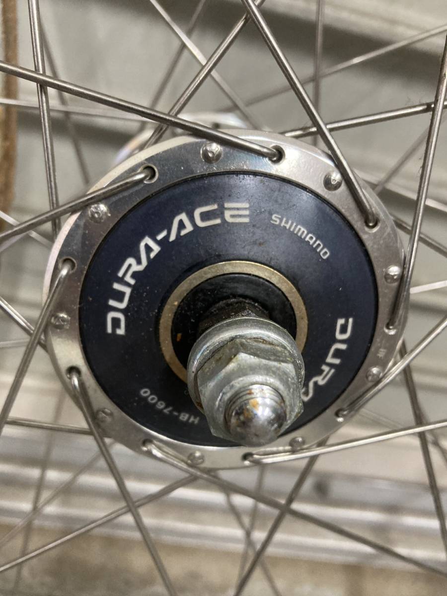 4722) 2本セット シマノ DURA-ACE HB-7600 ピスト ホイール 競輪 NJS