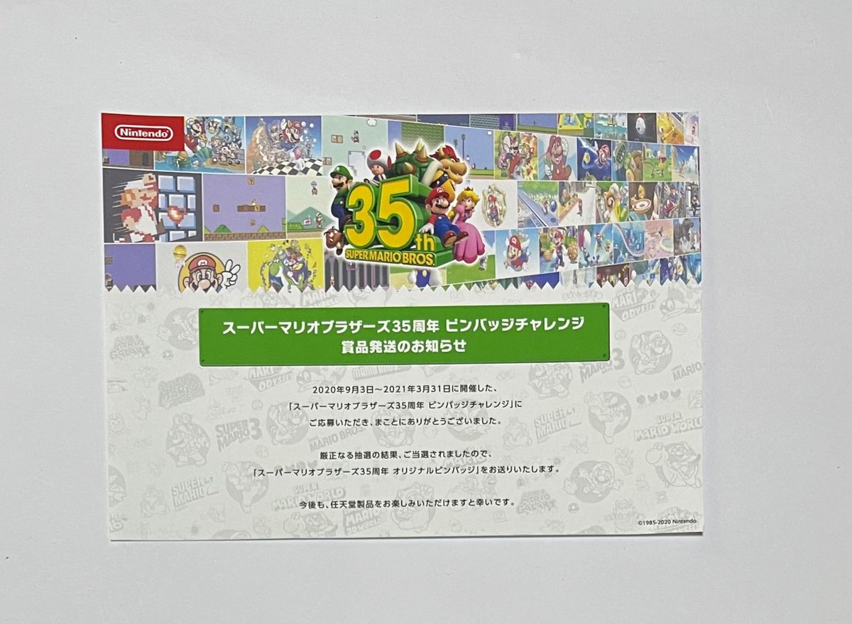 スーパーマリオブラザーズ 35周年ピンバッジ フルセット