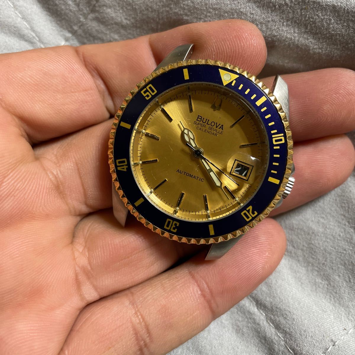 1円スタート メンズ 中古 BULOVA ブランド. 自動巻き 腕時計_画像3