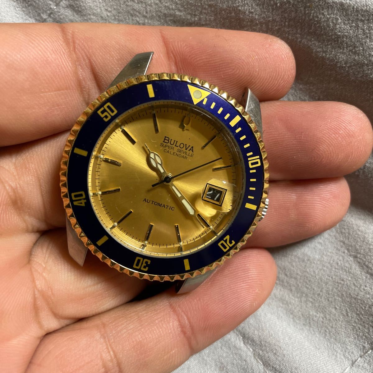 1円スタート メンズ 中古 BULOVA ブランド. 自動巻き 腕時計_画像1