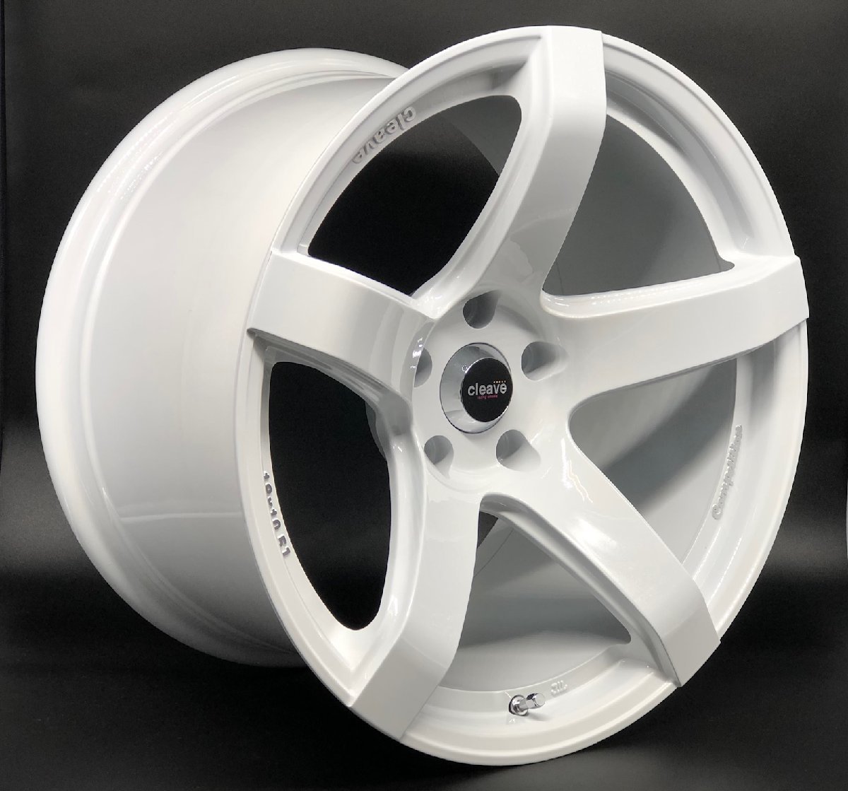 CLEAVE RACING TS54C 18x10.5J +15 5H-114.3 ホワイト 2本セット S13 S14 S15 180SX JZX90 JZX100 JZX110 R33 R34 C35 Z33 FD3S_画像2