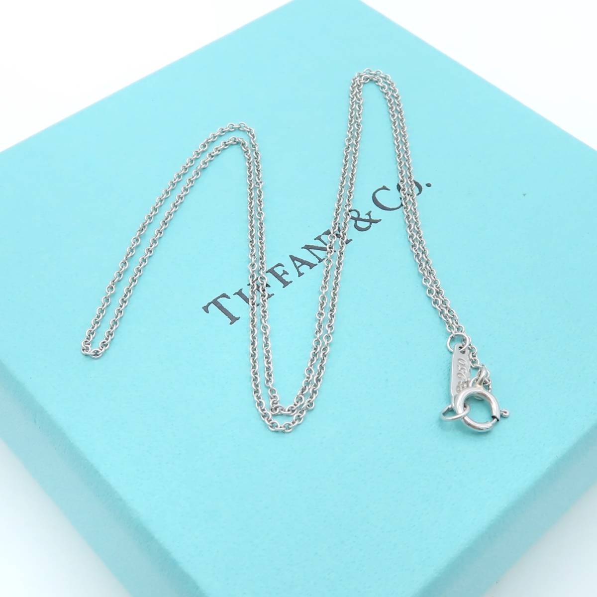 未使用 Tiffany&Co ティファニー プラチナ チェーン シルバー 未使用 Tiffany&Co ティファニー プラチナ チェーン シルバー