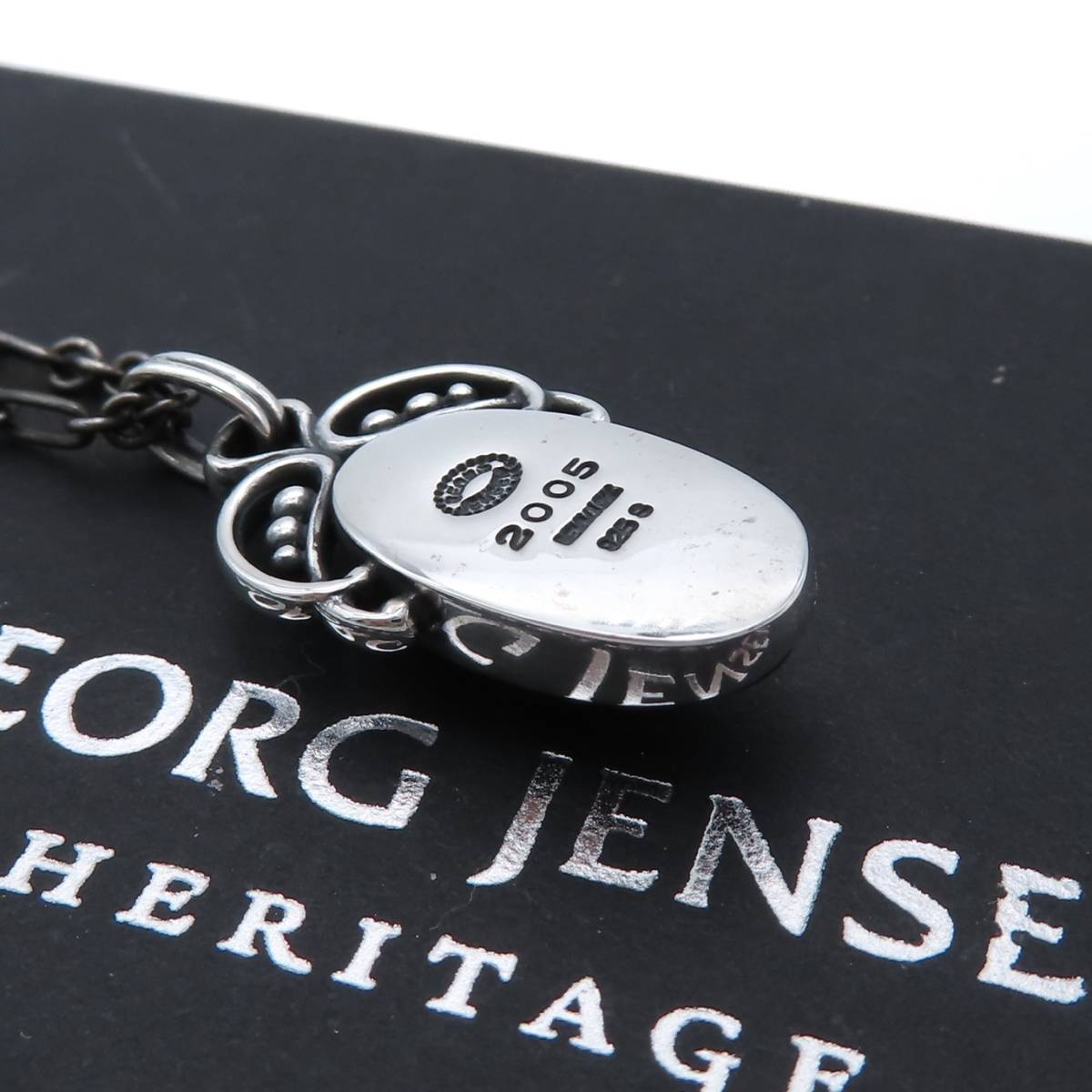 【送料無料】 美品 ジョージジェンセン Georg Jensen カーネリアン シルバー ネックレス SV925 2005 HJ83_画像8