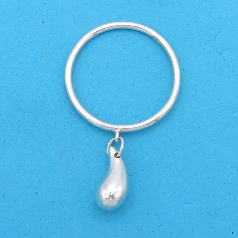 【送料無料】 美品 Tiffany&Co. ティファニー ティアドロップ シルバー リング 9.5号 SV925 エルサペレッティ KJ4