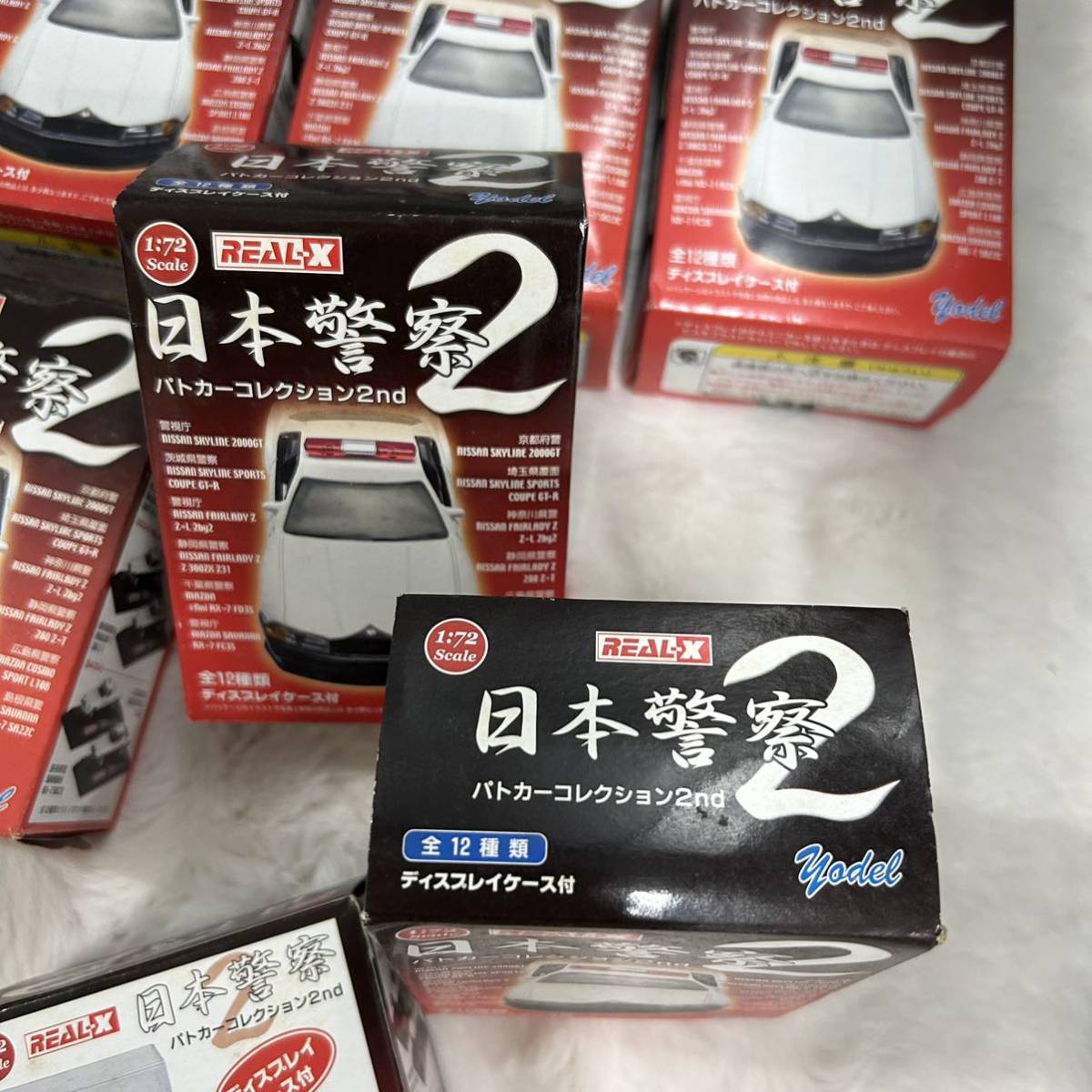未使用未開封　REAL-X 日本警察2 パトカーコレクション2nd 1/72 ディスプレイケース付き　全12種類　7個セット　ヨーデル_画像6