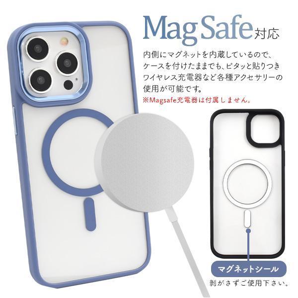 iPhone 15 Pro Max MagSafe対応マットバンパークリアケース_画像3