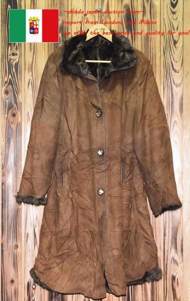 SHEARLING★イタリア直輸入★リアルシープスキン ムートン　コートXL（SH-044)　レディース　おすすめ_画像1