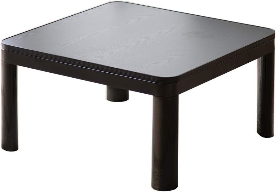 こたつ テーブル本体 一人暮らし 正方形 70cm 天面 カジュアル リバーシブル ブラック(木目調)