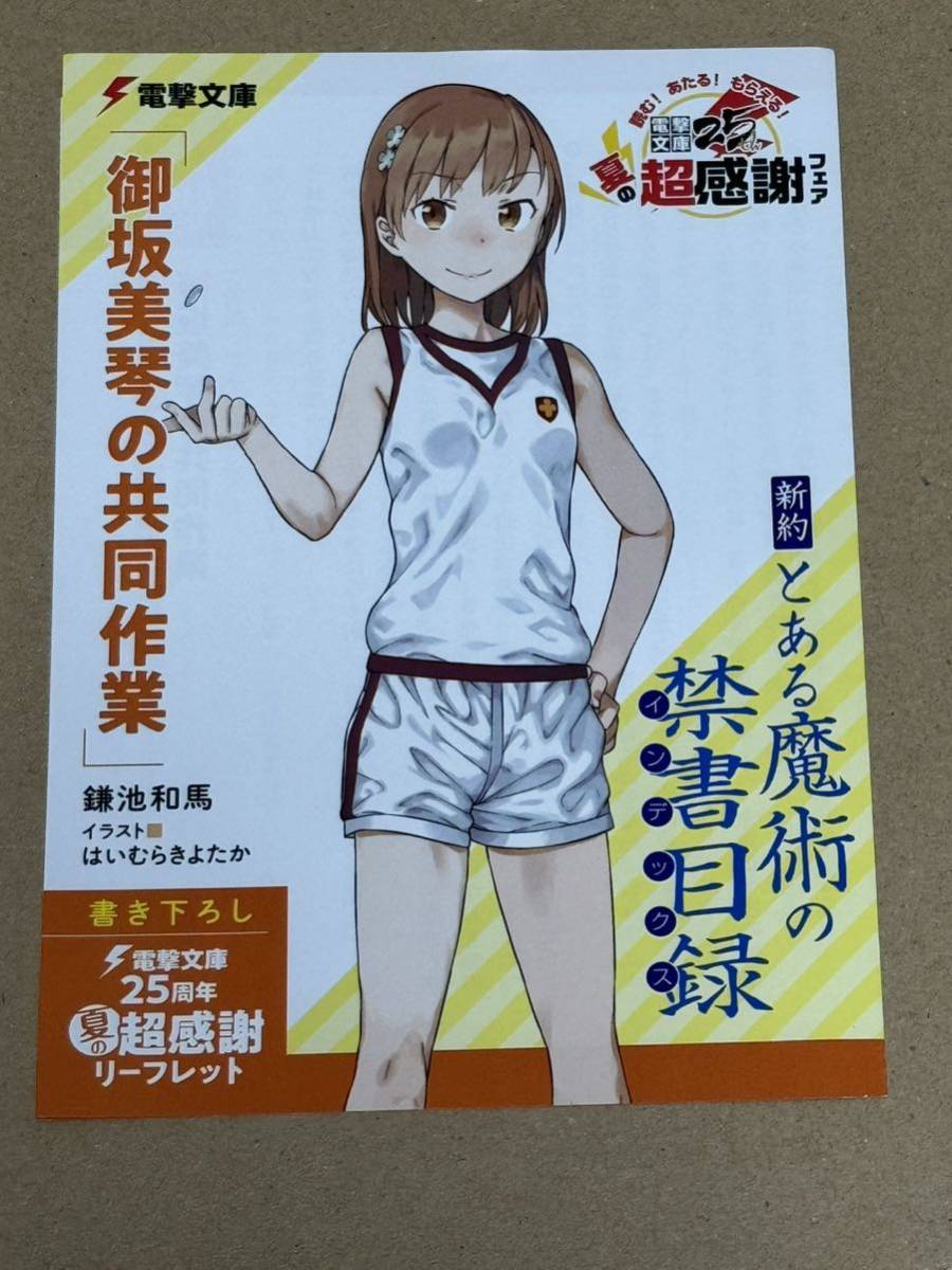 新約 とある魔術と禁書目録 電撃文庫 25周年 夏の超感謝フェア 特典 リーフレット_画像1