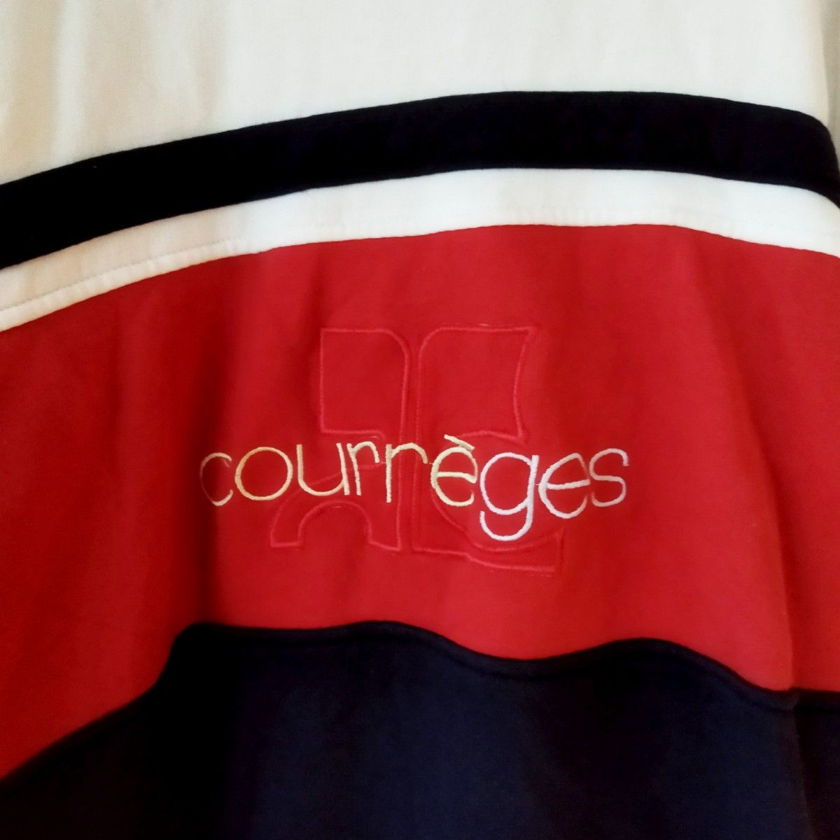 激レア 90s vintage courreges クレージュ スウェット トレーナー トリコカラー