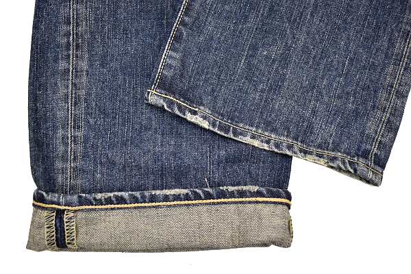 K-4220★Levi's リーバイス 502-0002 CLASSIC★色落ち抜群 鬼ひげ縦落ち蜂の巣 ヴィンテージ加工 濃紺デニム ストレートジーンズ W-32_画像9