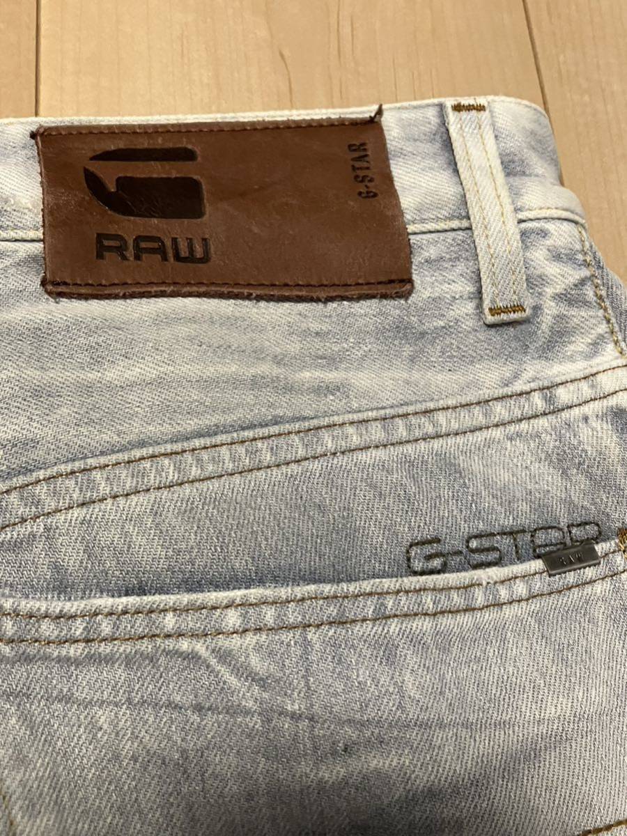 ジースターロウ　G-STAR RAW デニム パンツ ジーンズ ダメージ　W28 L32_画像3