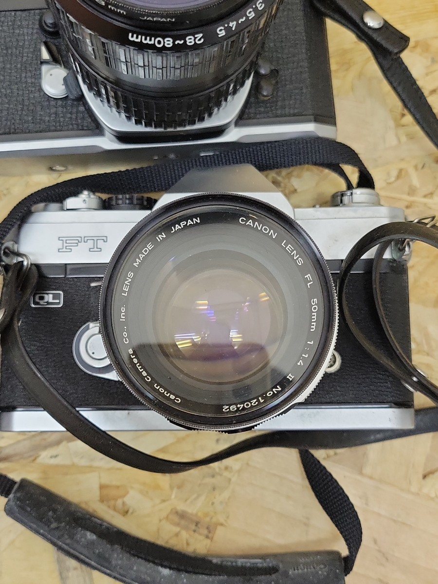 D 当時物 古い一眼レフカメラ 10点まとめて フィルムカメラ Canon PENTAX OLYMPUS AE-1 program A FD 50mm 1:1.4 カメラレンズ 昭和レトロ_画像7