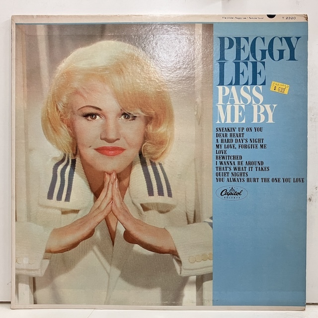 ●即決VOCAL LP Peggy Lee / Pass Me By t-2320 jv5643 米盤、艶黒虹トップ・ロゴMono ペギー・リー _画像1