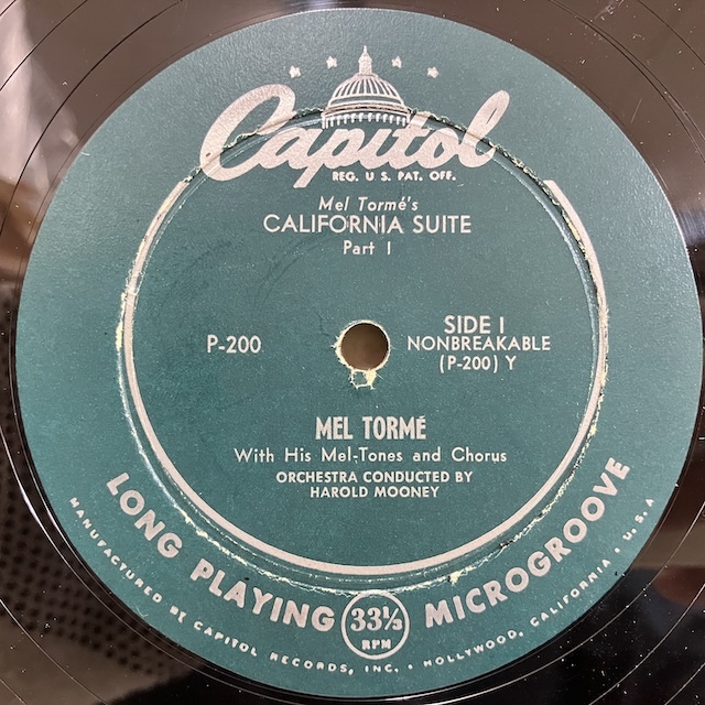 ●即決LP Mel Torme / Sings His Own California Suite P-200 jv5694 米オリジナル(Lpとしての)、ターコイズDg Mono メル・トゥーメ _画像3