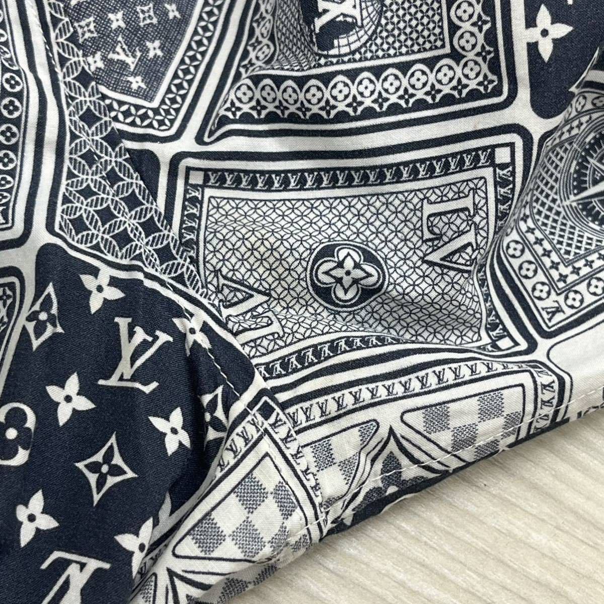  high class LOUIS VUITTON Louis Vuitton 18AW cotton monogram playing cards pattern long sleeve shirt men's HFS08W HKU