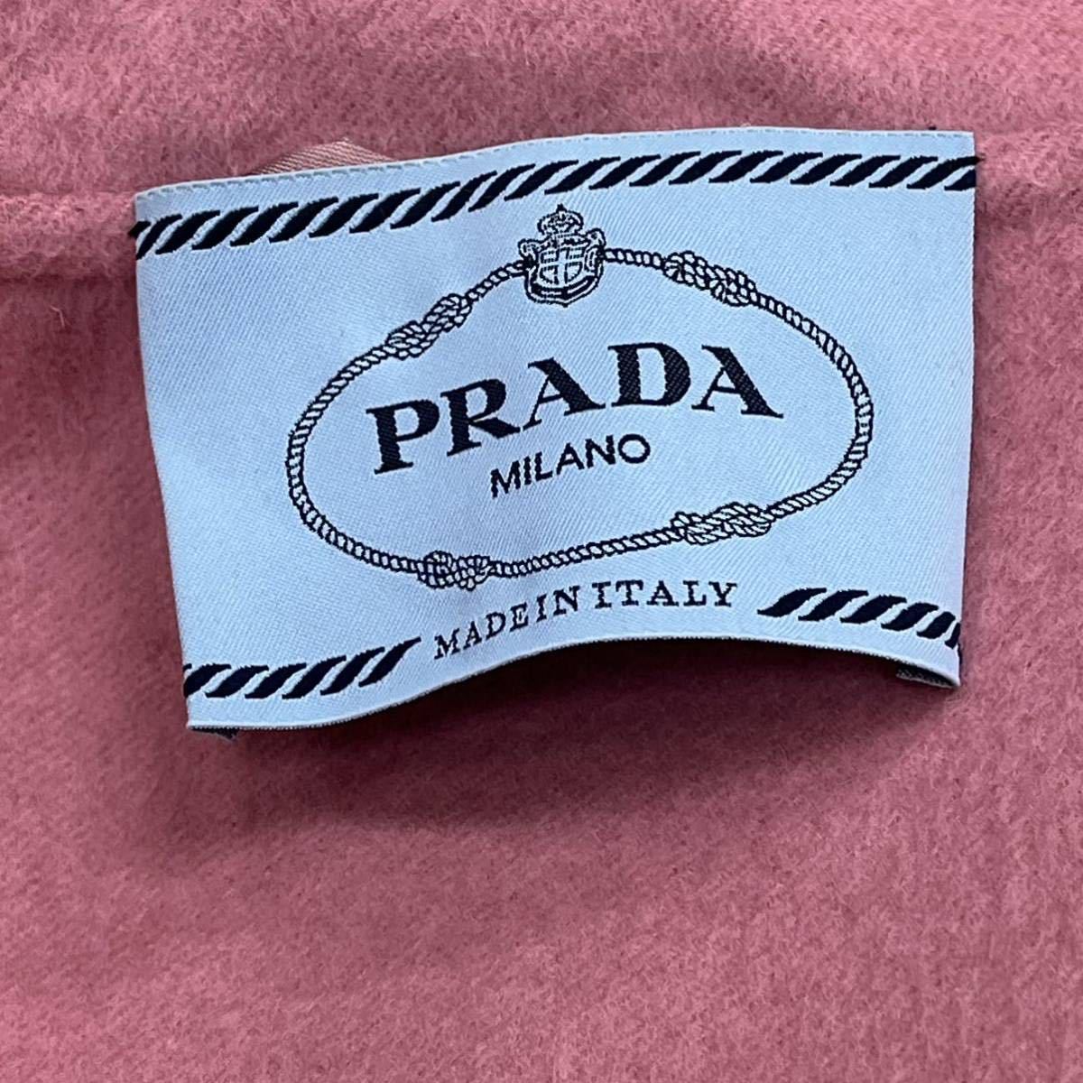 PRADA プラダ バージンウール アンゴラ カシゴラ ステッチデザイン ステンカラーコート レディース_画像6