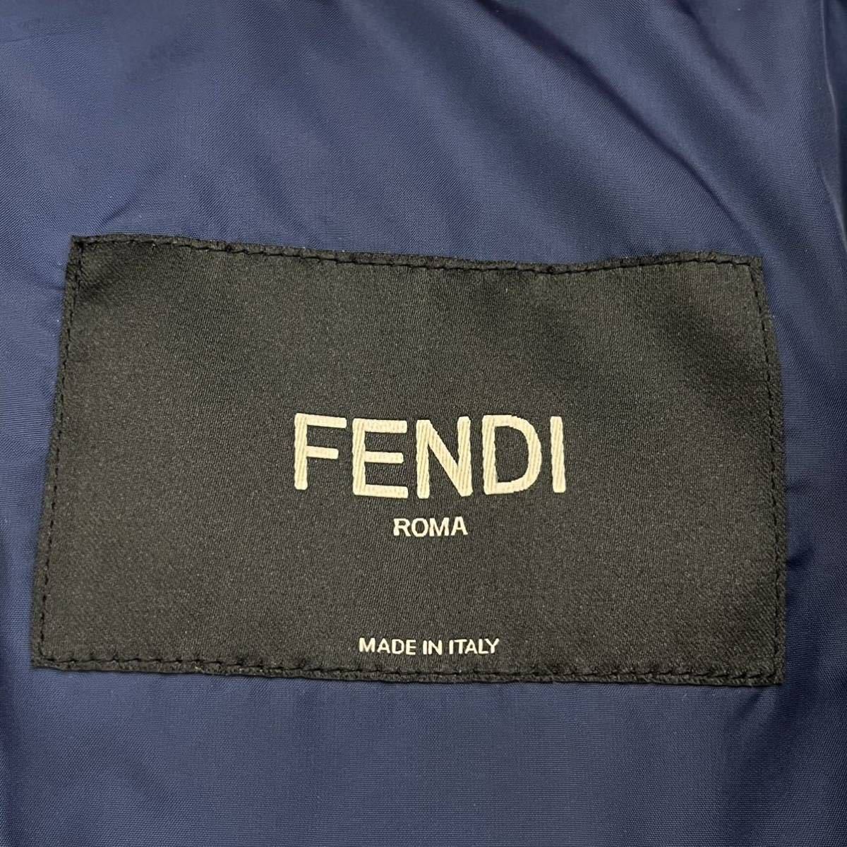 FENDI フェンディ 袖ロゴワッペン付き フーディー ダウンジャケット メンズ_画像4