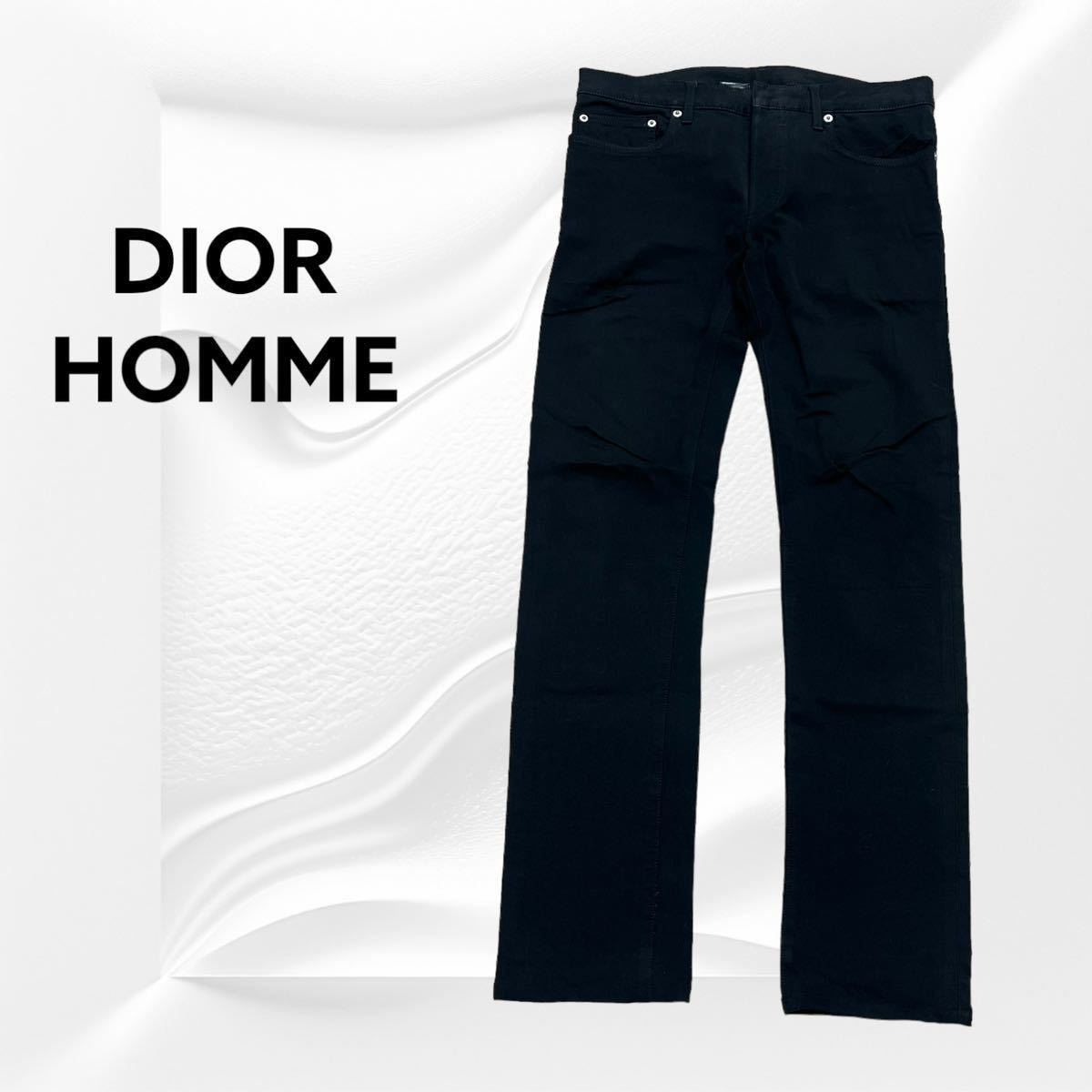 DIOR HOMME ディオールオム 07SS エディ期 ストレッチ ブラック スキニーパンツ メンズ 7E3110460187_画像1