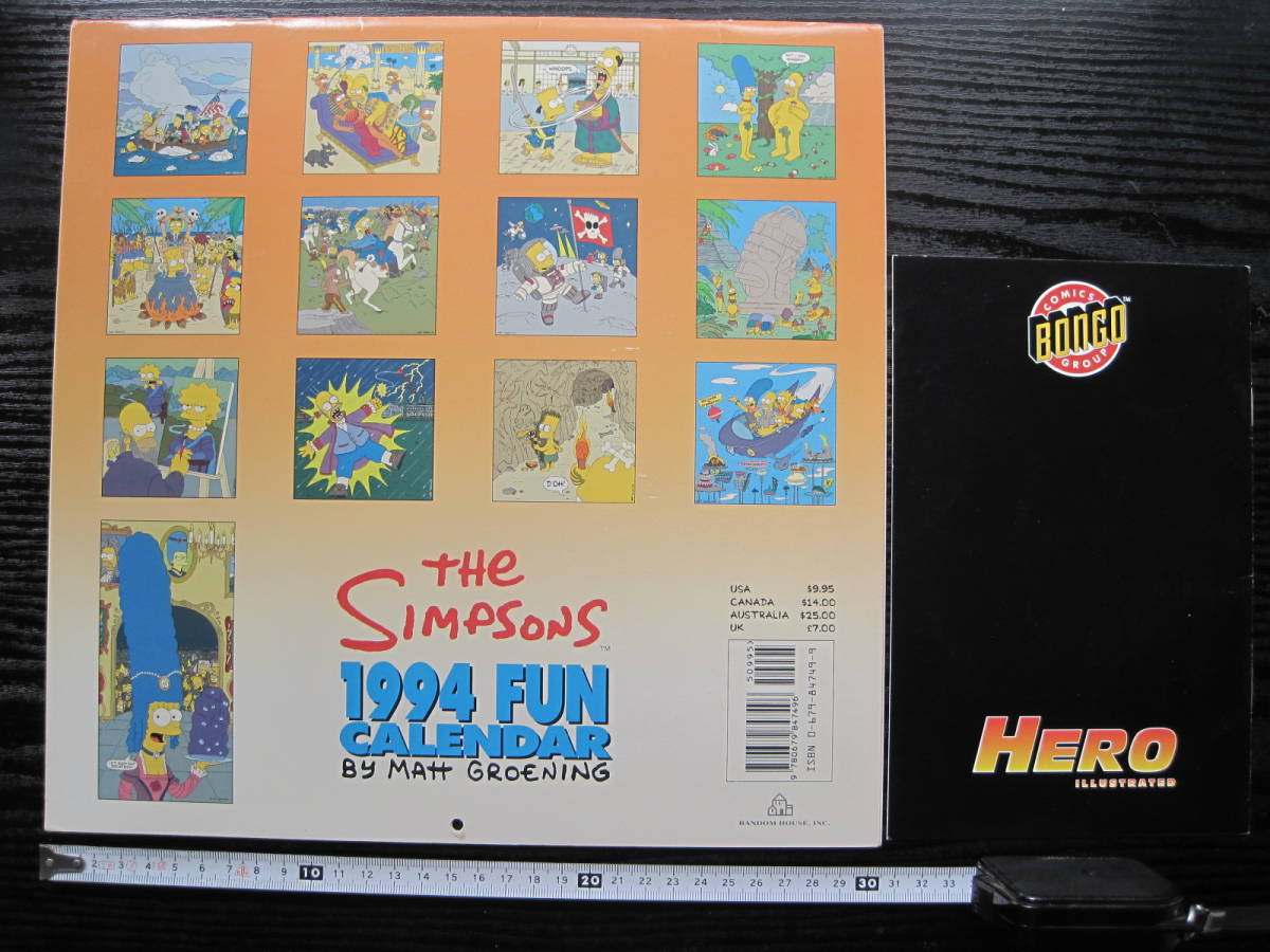 The Simpsons 1994 FAN CALENDAR by Matt Groening & BARTMAN COMIC BOOK anime The * Simpson z calendar bar to man American Comics manga attaching 