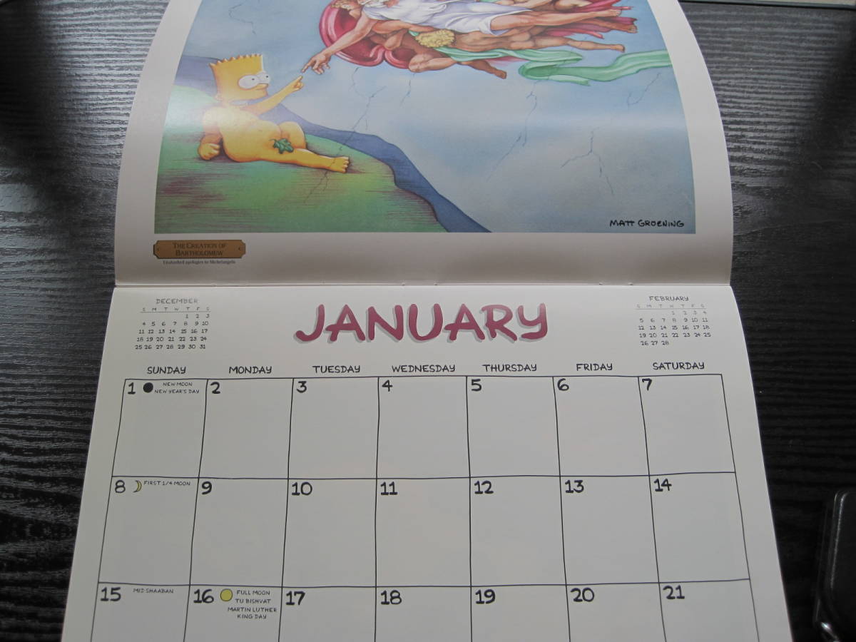 The Simpsons 1995 FAN CALENDAR by Matt Groening аниме The * Simpson z календарь название .paroti