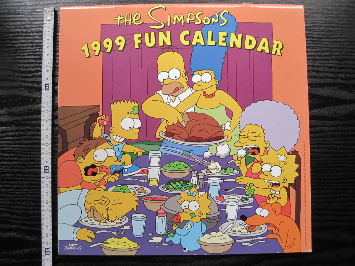 The Simpsons 1999 FAN CALENDAR by Matt Groening аниме The * Simpson z календарь 