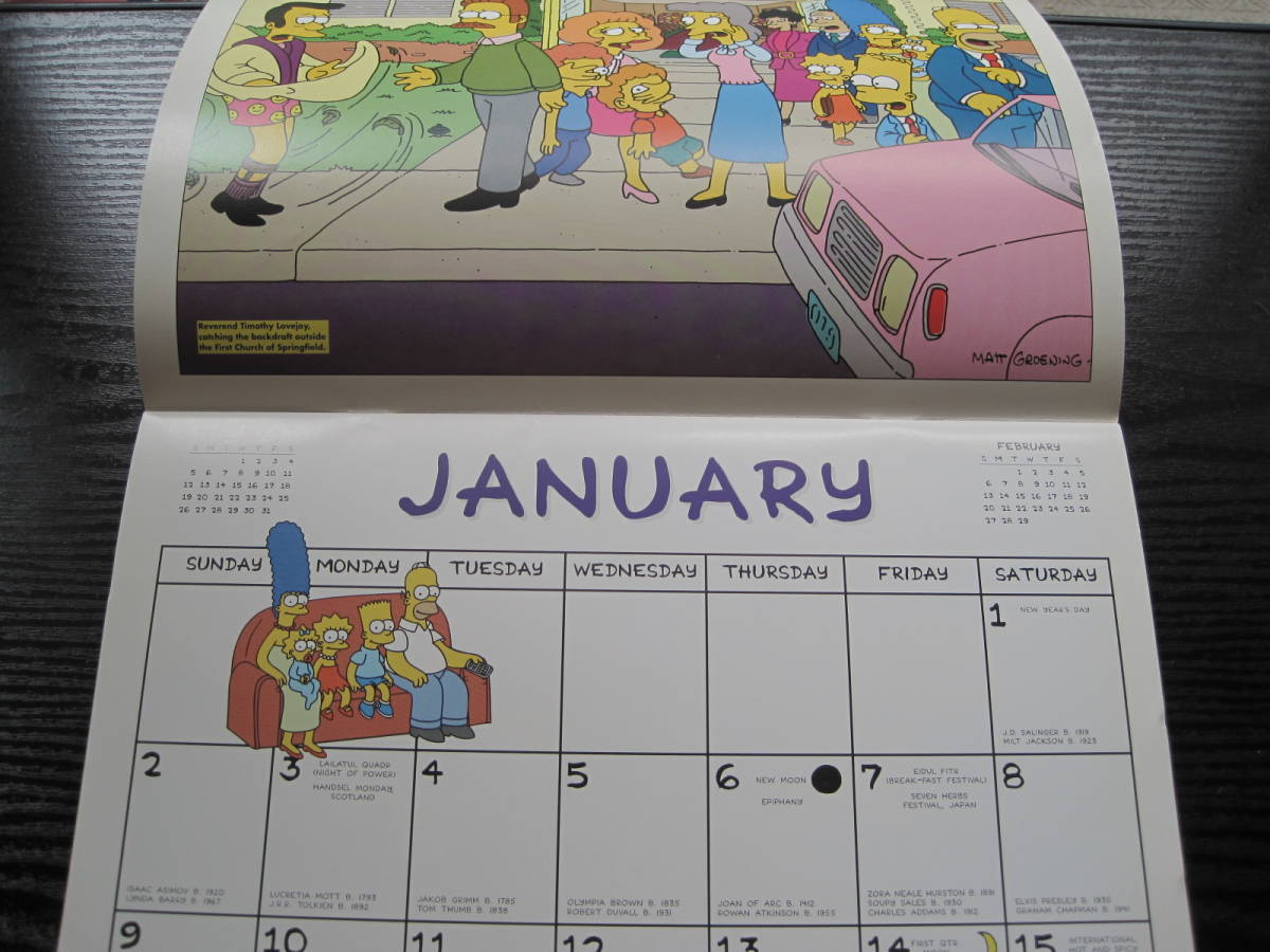The Simpsons 2000 FAN CALENDAR by Matt Groening аниме The * Simpson z календарь 