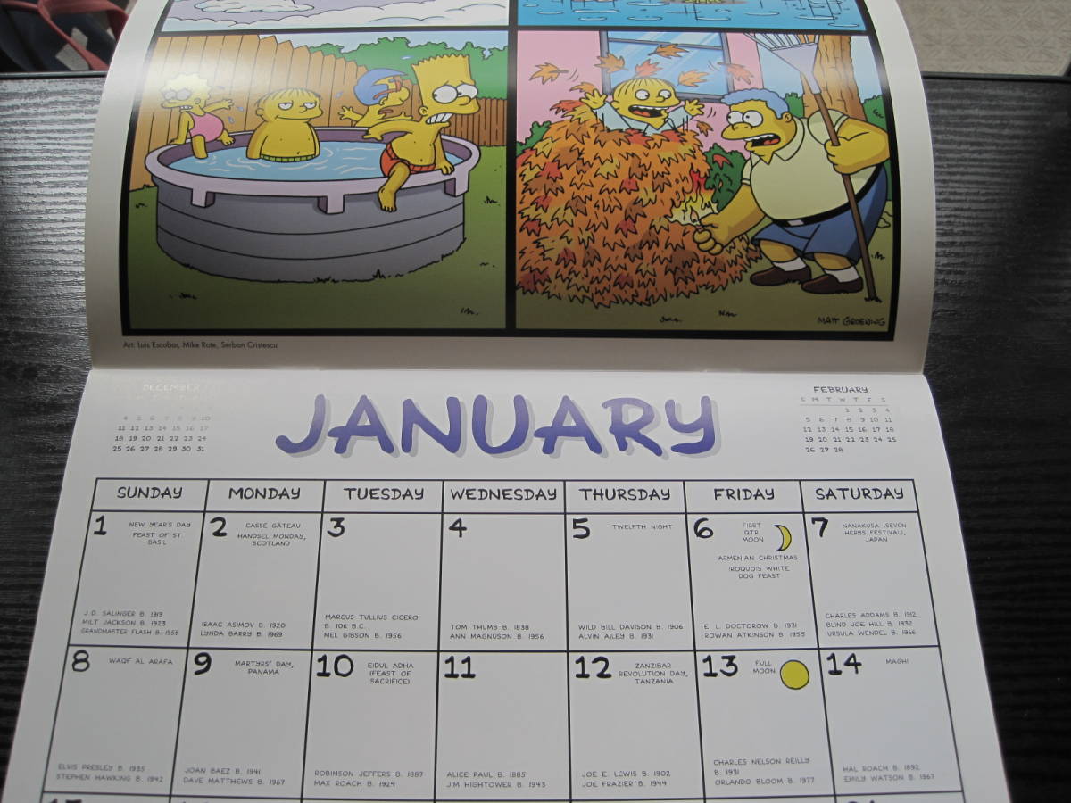 The Simpsons 2006 FAN CALENDAR by Matt Groening аниме The * Simpson z календарь 
