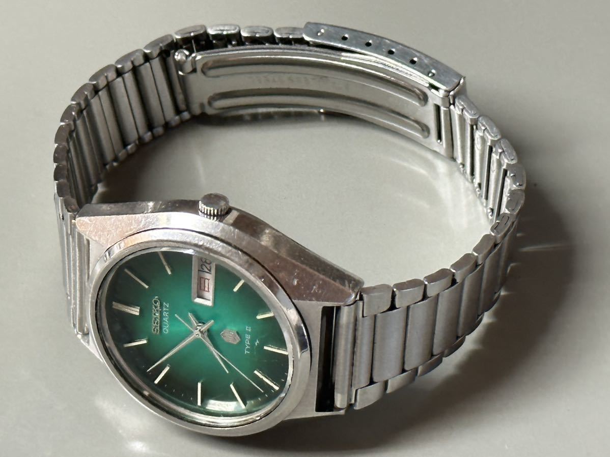 1円〜◇セイコー SEIKO クォーツ TYPE ll タイプ2 グリーン文字盤 4623-8020 メンズ腕時計 稼働品_画像4