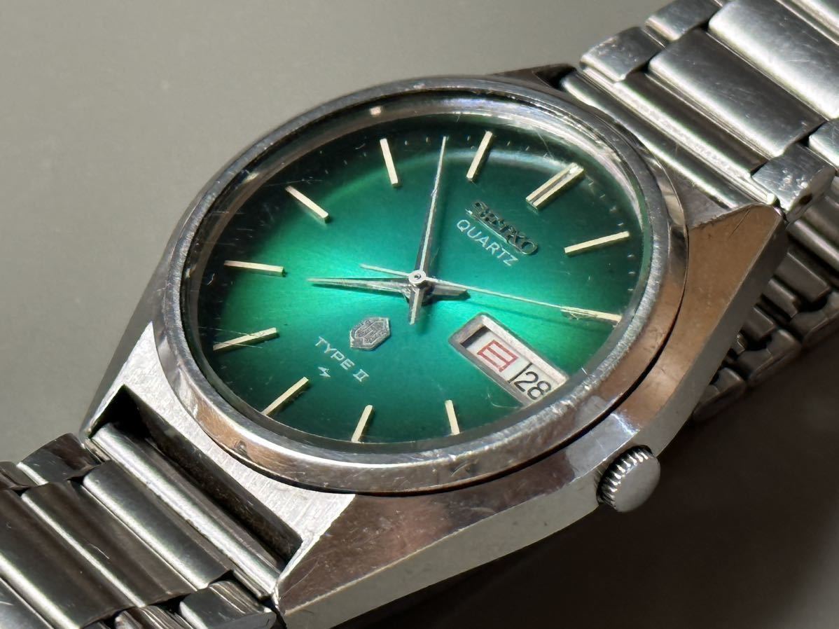 1円〜◇セイコー SEIKO クォーツ TYPE ll タイプ2 グリーン文字盤 4623-8020 メンズ腕時計 稼働品_画像10