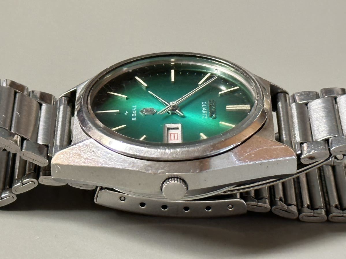 1円〜◇セイコー SEIKO クォーツ TYPE ll タイプ2 グリーン文字盤 4623-8020 メンズ腕時計 稼働品_画像6