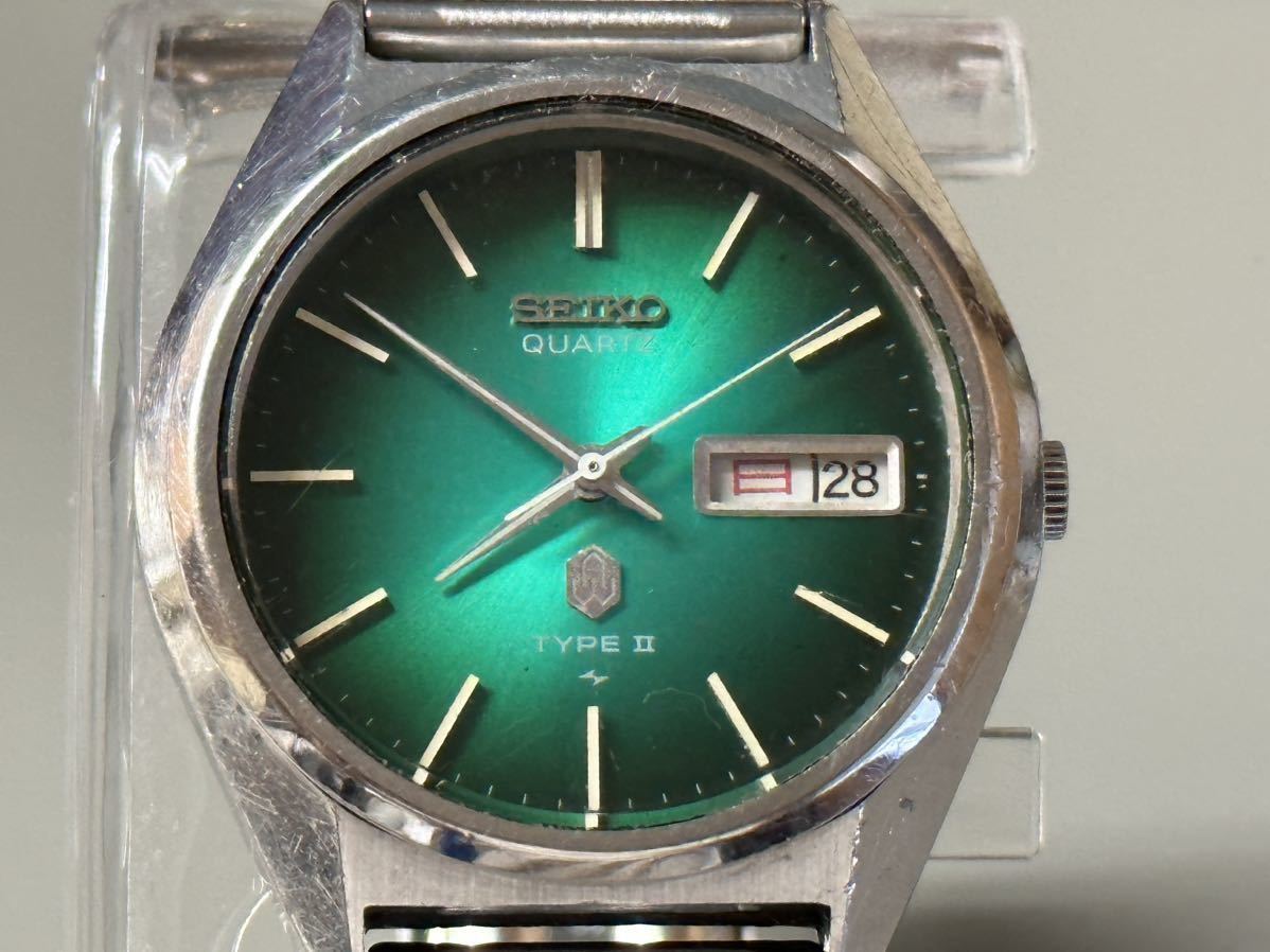 1円〜◇セイコー SEIKO クォーツ TYPE ll タイプ2 グリーン文字盤 4623-8020 メンズ腕時計 稼働品_画像1