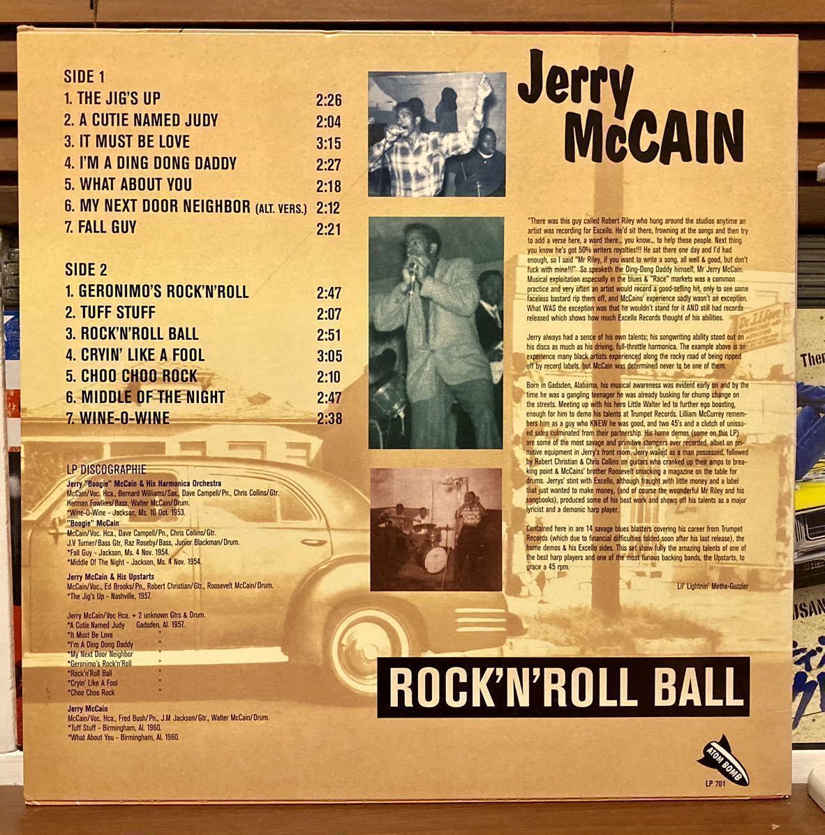 貴重盤【JERRY McCAIN-ROCK’N’ROLL BALL】LP-50’s KILLER ROCKIN’ BLUES R&R ロカビリー ルーツガレージ●GERONIMO’S ROCK’n’ROLL_画像3