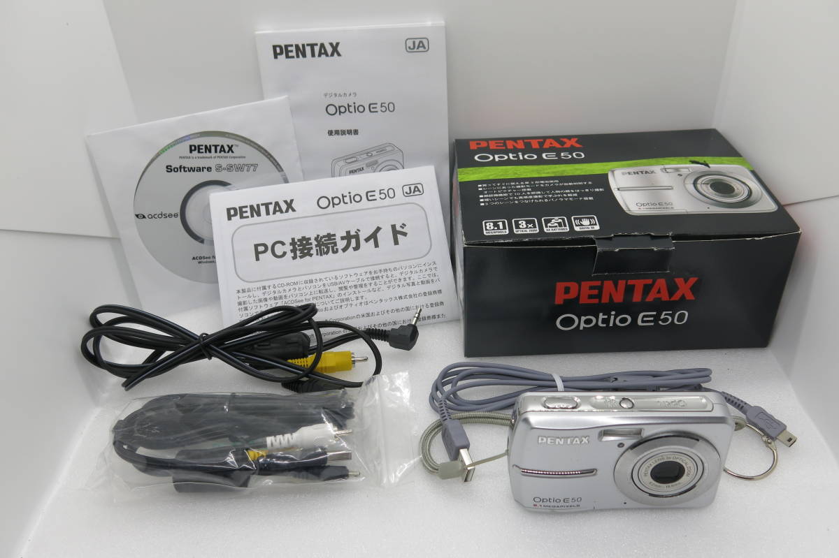PENTAX optio E50 ズームレンズ内臓全自動コンパクトスチルカメラ　８１０万画素 【APM023】_画像1