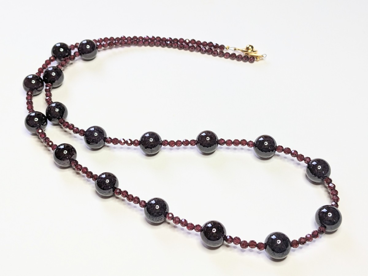 [ limit market ]* free shipping * natural garnet *60cm* necklace * free shipping 