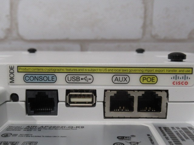 ▲Ω 新E 0087♪ 保証有 CISCO【 AIR-AP2802I-Q-K9 】シスコ 2800シリーズ アクセスポイント インジェクター付・祝10000!取引突破!!_画像4