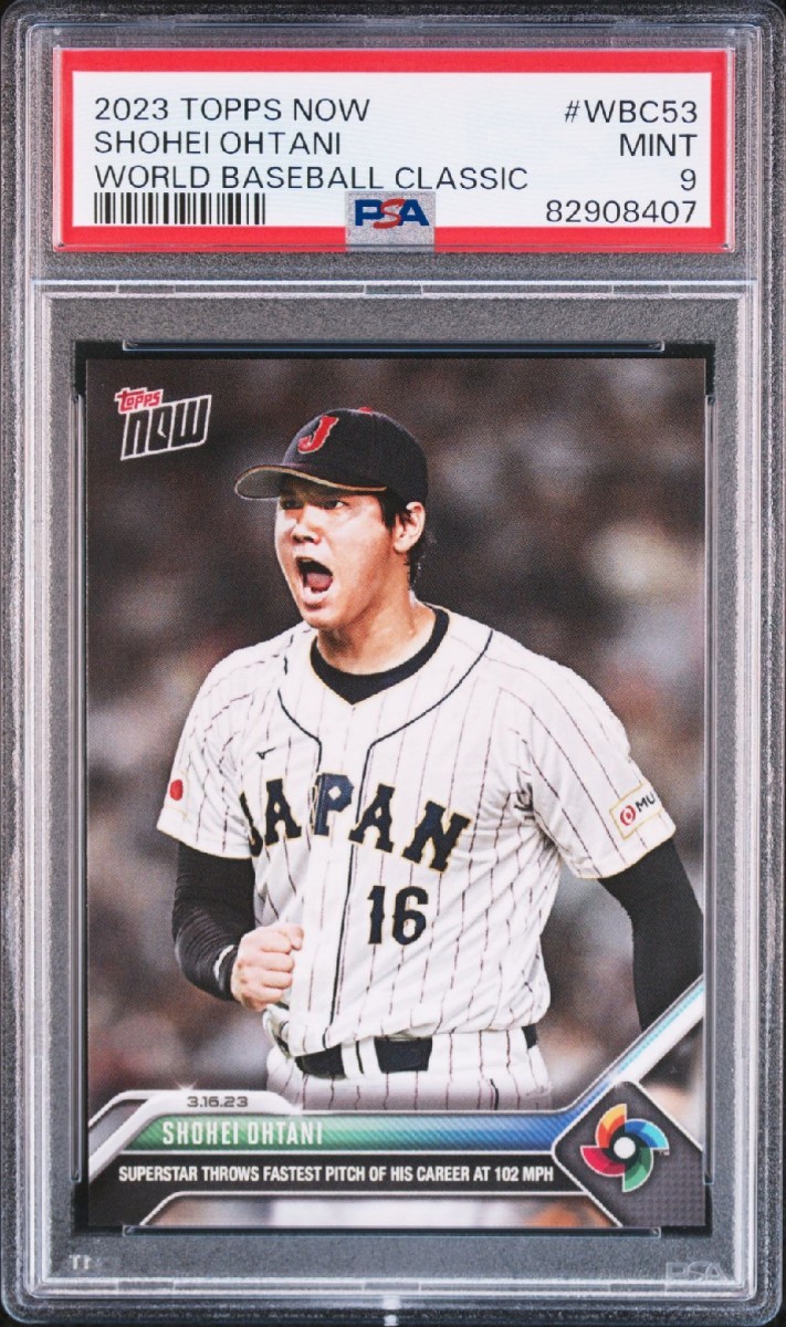 1円出品 PSA9 Topps Now トップスナウ 大谷翔平 ワールドベースボールクラシック WBC 侍ジャパン 二刀流 WBC53 Shohei Ohtani_画像1