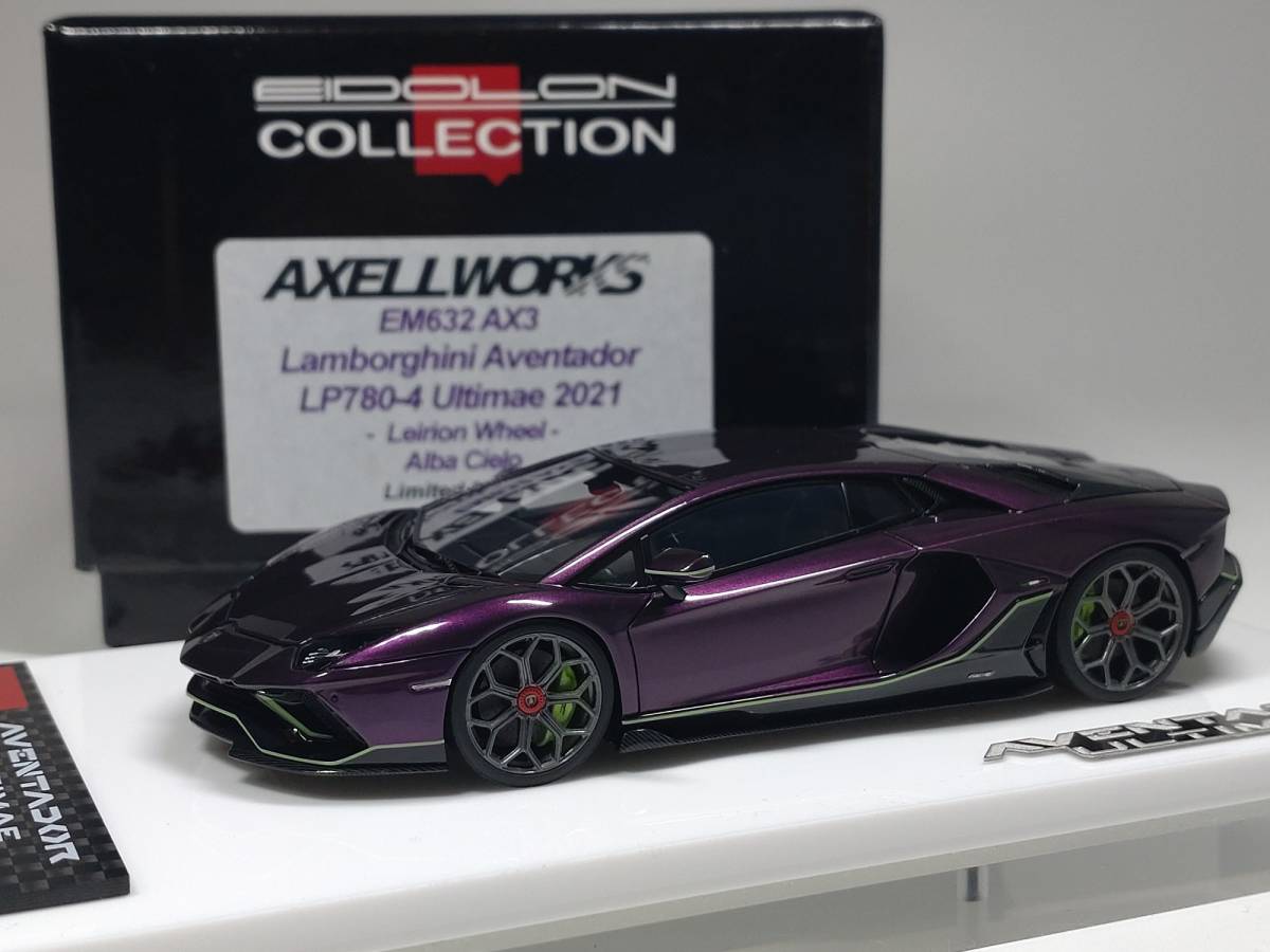 AXELLWORKS特注アイドロン/メイクアップ1/43 Lamborghini Aventador LP780-4 Ultimae Alba Cielo Limited 30 pcs._画像1