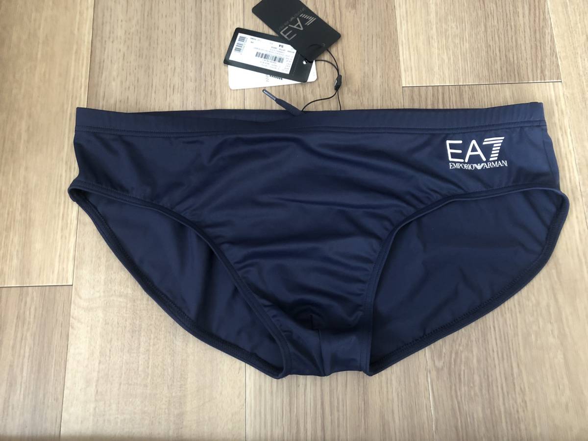 大きいサイズ 売価9800円 タグ付未使用 EA7 水着 54 2XL 3XL ビキニ ネイビー 紺 XXL XXXL 競パン 競泳 エンポリオアルマーニ スイム_画像3