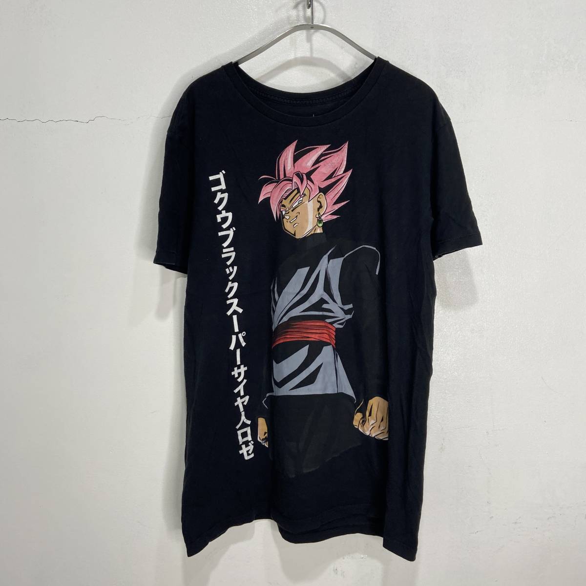 送料無料☆ドラゴンボール超☆アニメTシャツ☆ゴクウブラック☆キャラT☆悟空☆プリントTシャツ☆半袖☆ブラック☆L☆K23の画像1