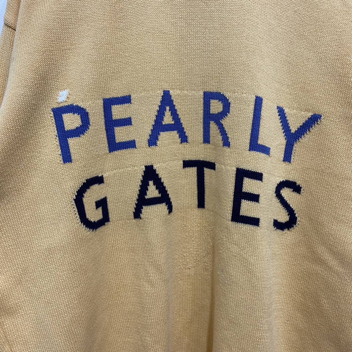 ☆送料無料☆PEARLY GATES☆パーリーゲイツ☆ブランドロゴコットンニットセーター☆M☆K23_画像3