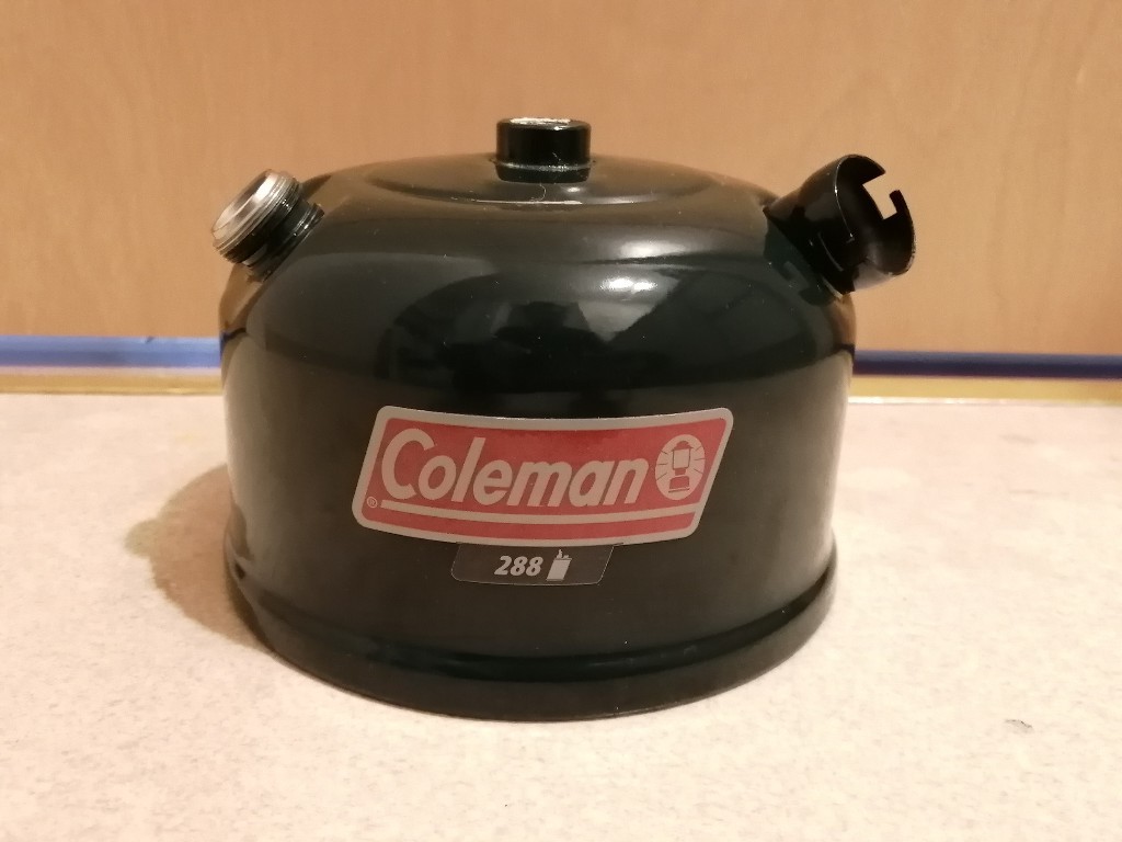 即決★レア★USA仕様★英文字★Coleman 288用 燃料タンク コールマン 中古 96年3月 キャンプ 英語 英字 英文 ツーマントル ランタン_画像1