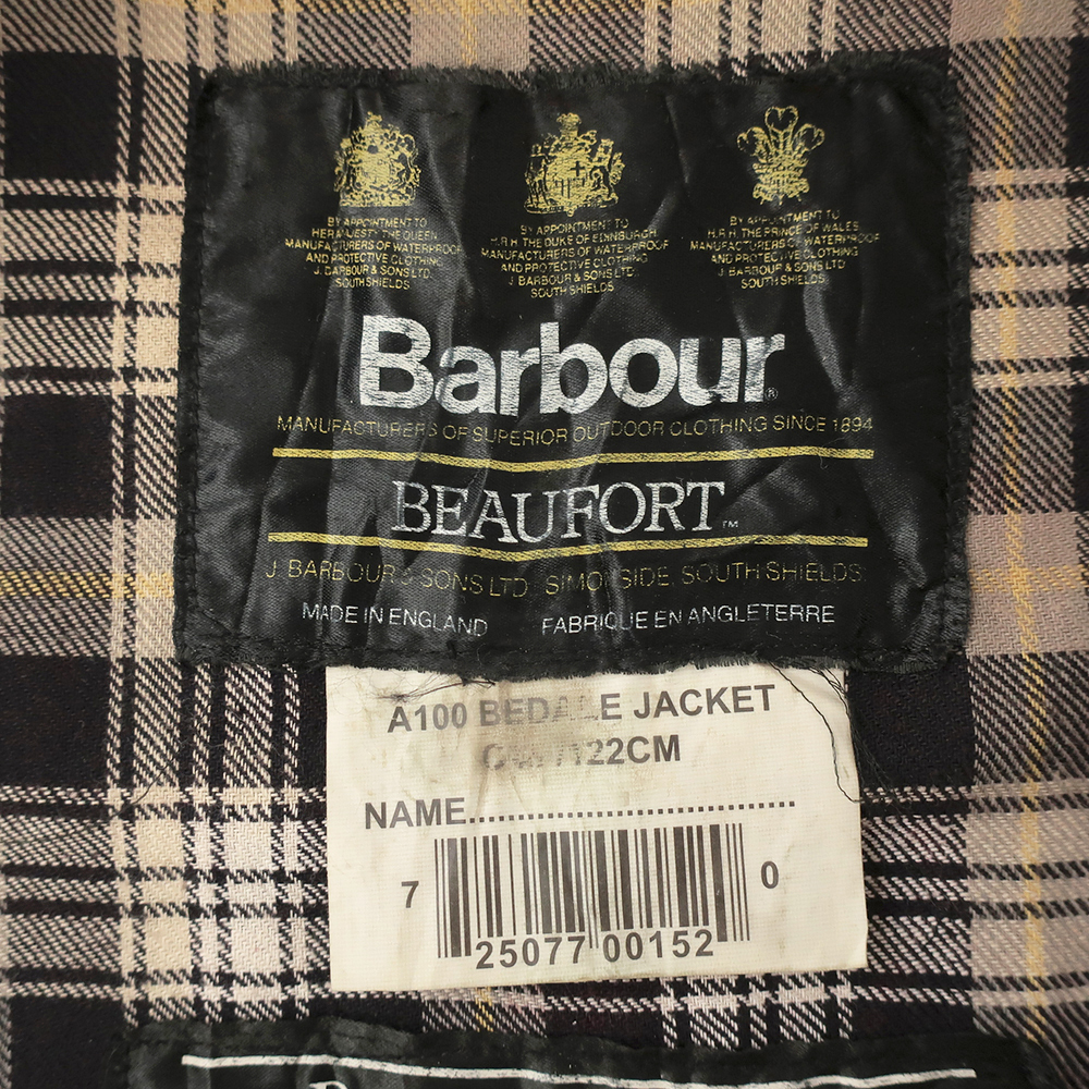 珍品◎Barbour バブアー オイルドジャケット BEDALE セットインスリーブ/リメイク 48程_画像5