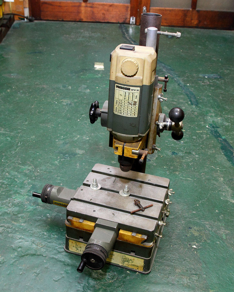 used PROXXON BFW 36 desk milling machine power cord lack of used PROXXON BFW 36 desk milling machine power cord lack of