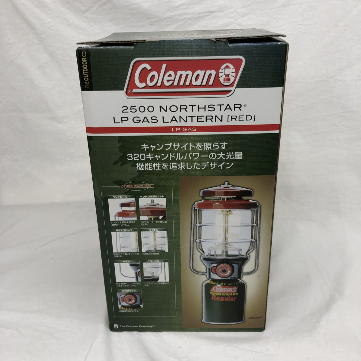 【未使用】　Coleman コールマン　2500ノーススター　LPガス　ランタン　レッド　2000015521　キャンプ　アウトドア(N1121_5_35)_画像6