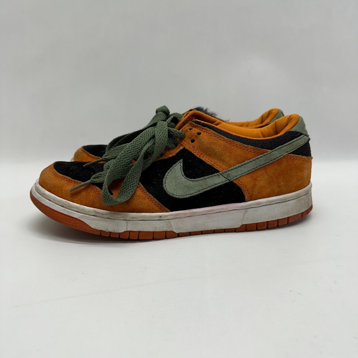 ■NIKE ナイキ 624044-031 DUNK LOW SP ダンク ロー SP スニーカー シューズ 靴 メンズ サイズ25㎝ オレンジ スウェード■_画像6