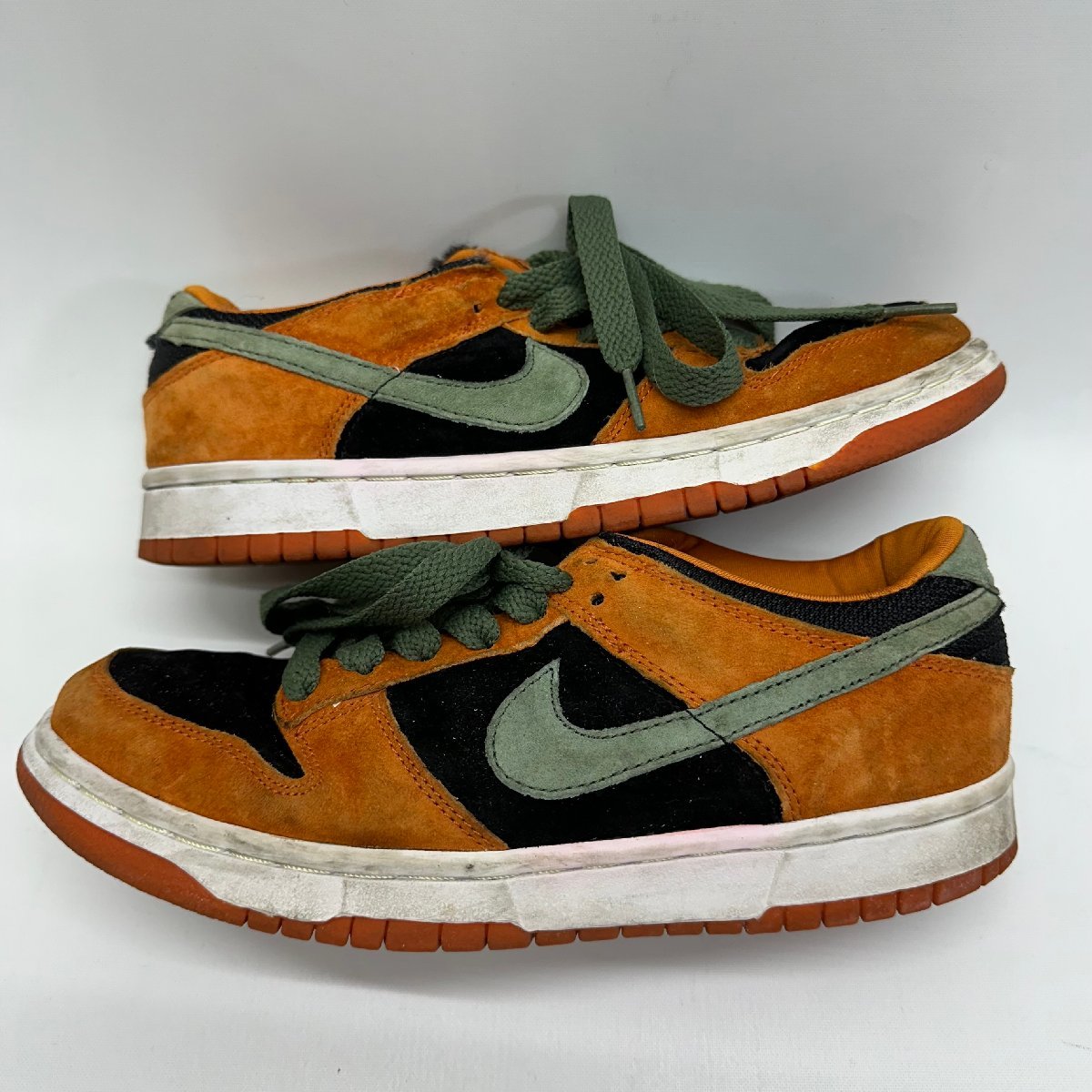 ■NIKE ナイキ 624044-031 DUNK LOW SP ダンク ロー SP スニーカー シューズ 靴 メンズ サイズ25㎝ オレンジ スウェード■_画像7