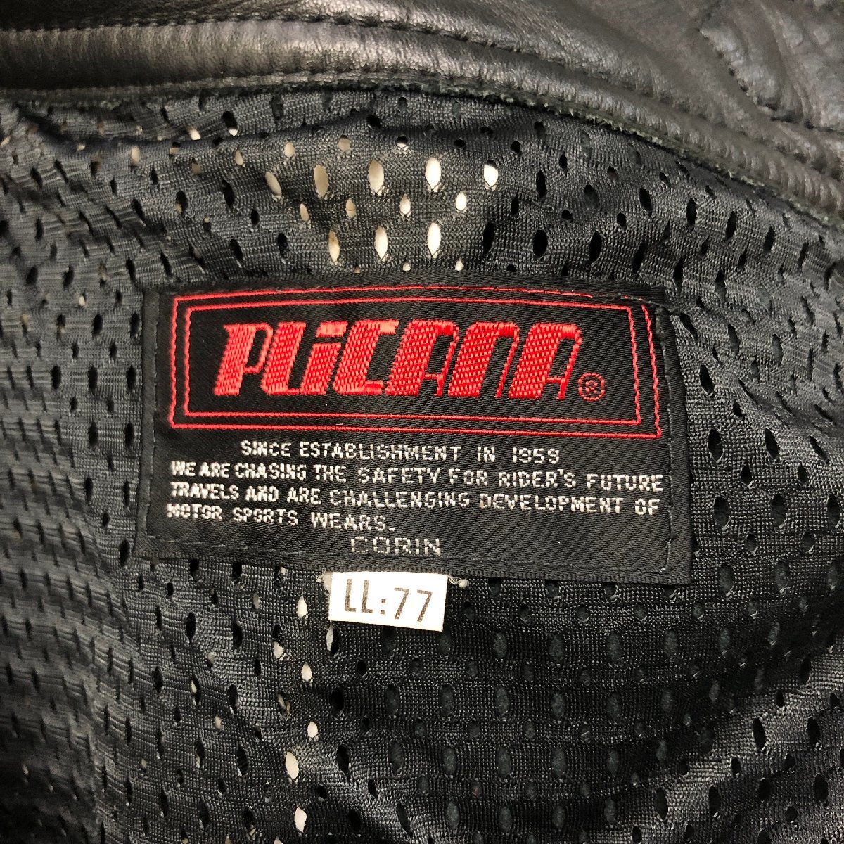 ▲【古着】PLICANA プリカーナ レザー ライディング パンツ バイクウエア 膝パッド付 牛革 LL 77 黒 ブラック メンズ 1.89㎏_画像8